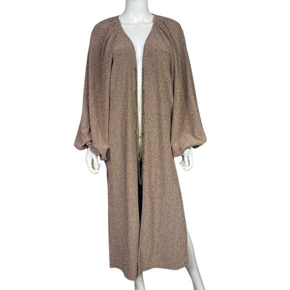 Jen's Pirate Booty Free People Womens XS/S Gold Slow Motion Boho Robe Duster EUC - Picture 1 of 4
